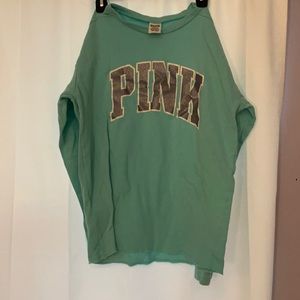 Pink long sleeve sweat shirt